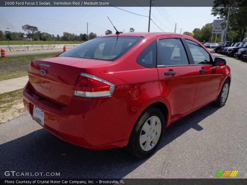 Vermillion Red / Medium Stone 2008 Ford Focus S Sedan