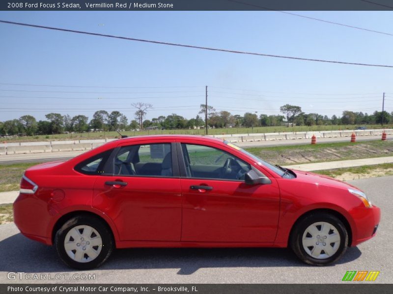 Vermillion Red / Medium Stone 2008 Ford Focus S Sedan