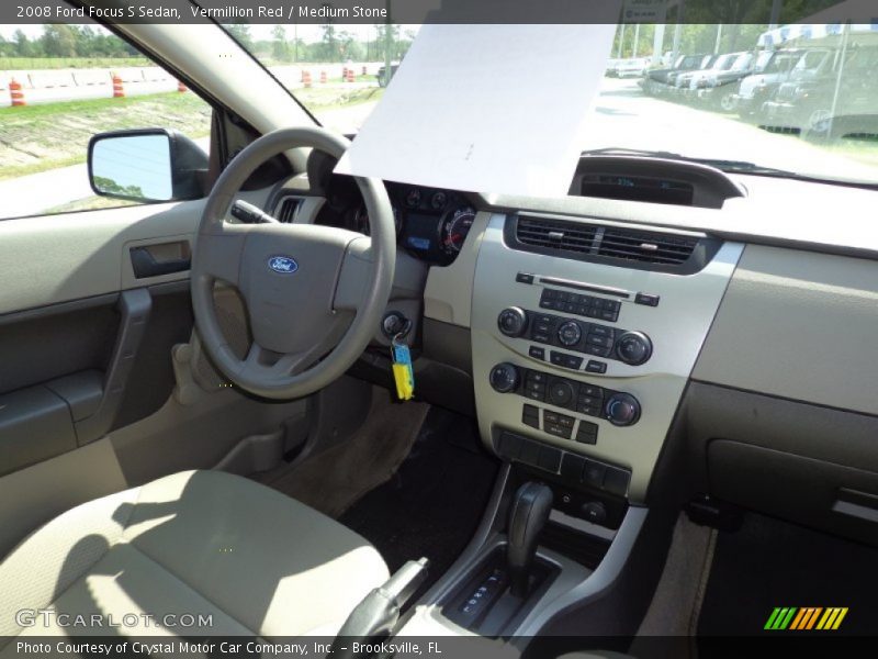 Vermillion Red / Medium Stone 2008 Ford Focus S Sedan