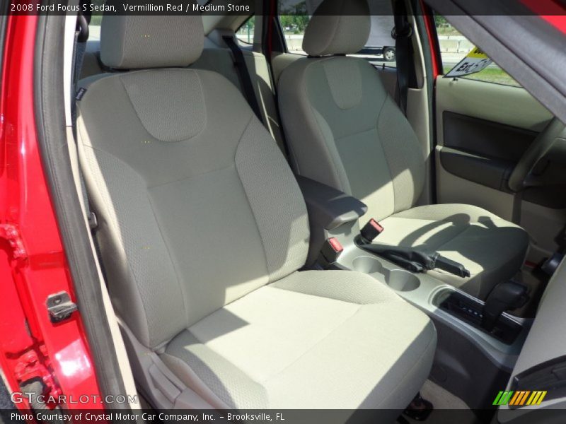 Vermillion Red / Medium Stone 2008 Ford Focus S Sedan