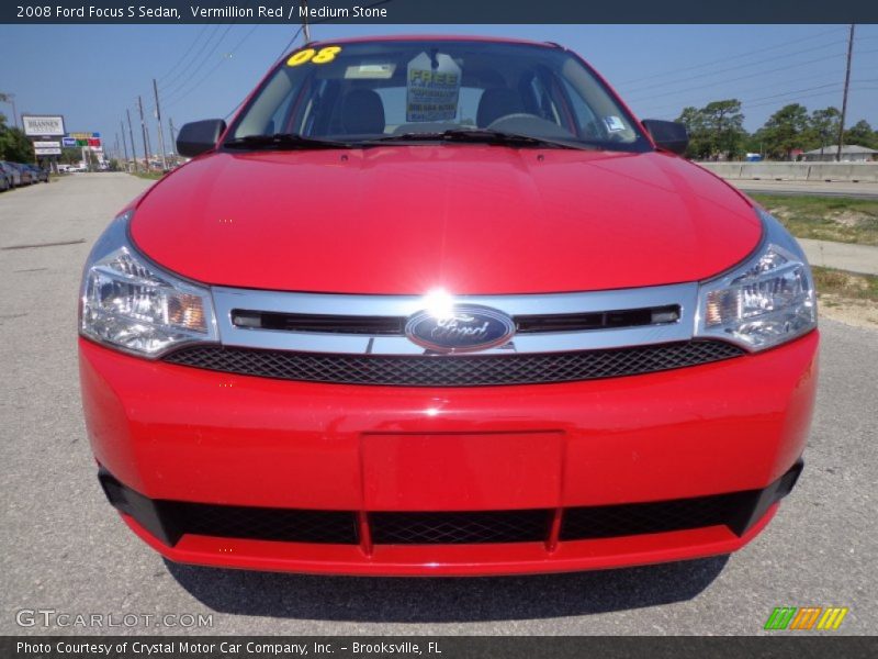 Vermillion Red / Medium Stone 2008 Ford Focus S Sedan