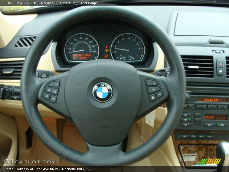 Monaco Blue Metallic / Sand Beige 2007 BMW X3 3.0si