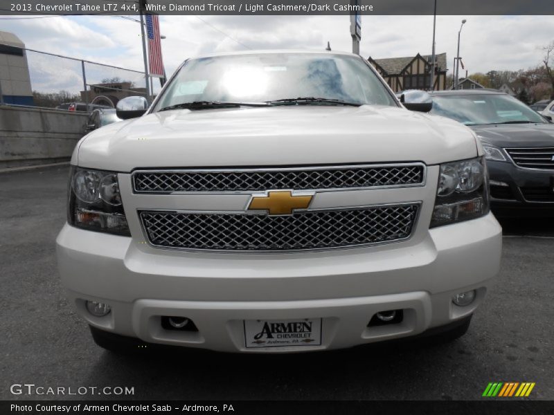 White Diamond Tricoat / Light Cashmere/Dark Cashmere 2013 Chevrolet Tahoe LTZ 4x4