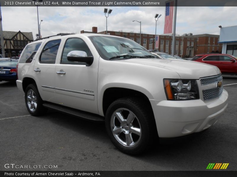 White Diamond Tricoat / Light Cashmere/Dark Cashmere 2013 Chevrolet Tahoe LTZ 4x4