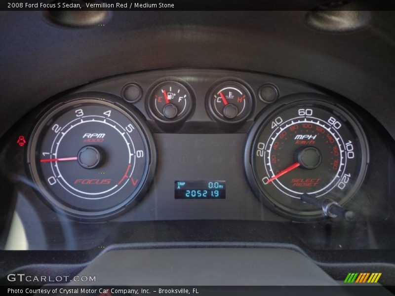 Vermillion Red / Medium Stone 2008 Ford Focus S Sedan