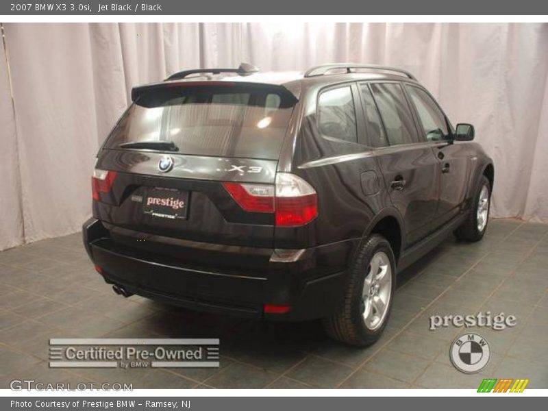 Jet Black / Black 2007 BMW X3 3.0si