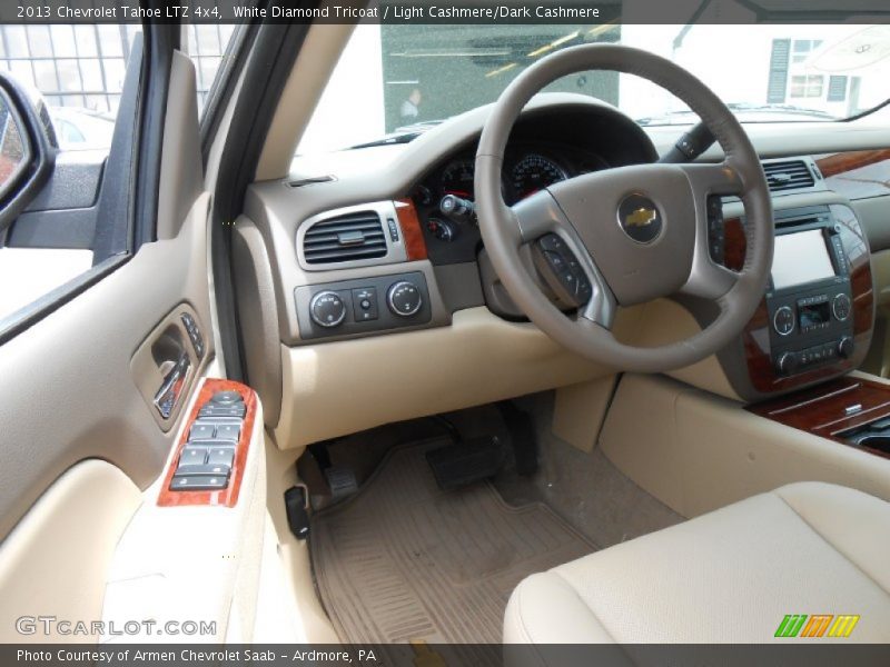 White Diamond Tricoat / Light Cashmere/Dark Cashmere 2013 Chevrolet Tahoe LTZ 4x4