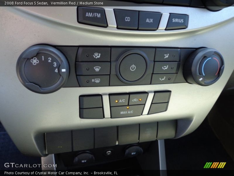 Vermillion Red / Medium Stone 2008 Ford Focus S Sedan