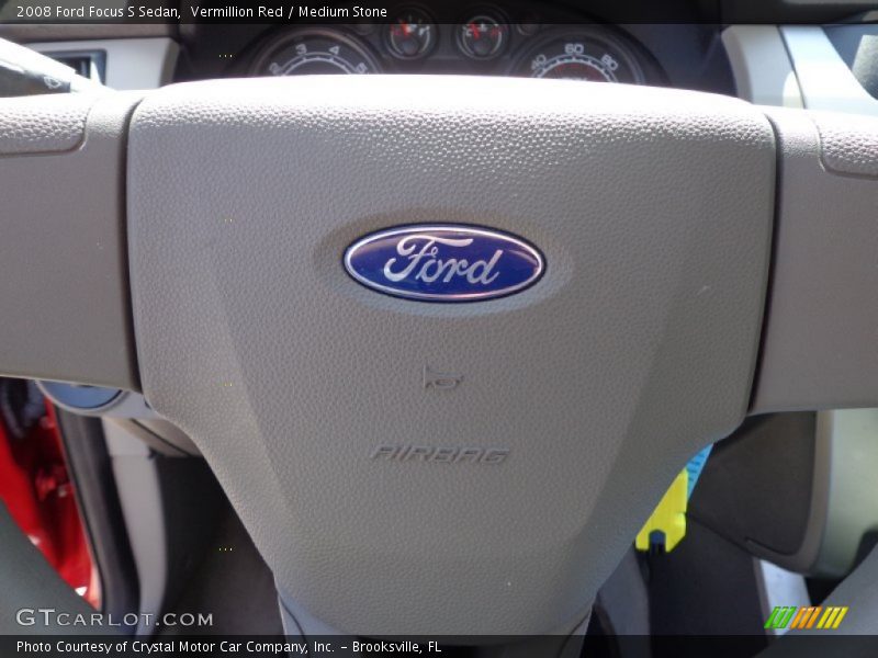 Vermillion Red / Medium Stone 2008 Ford Focus S Sedan