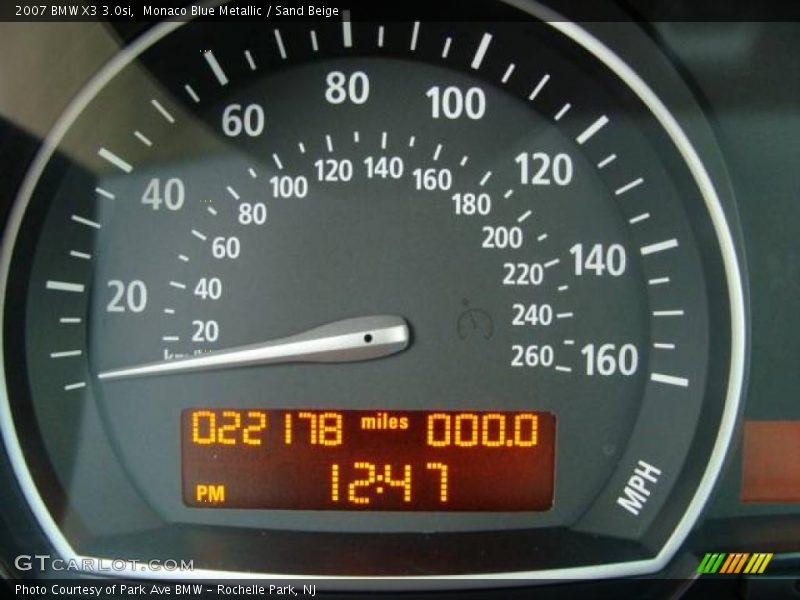 Monaco Blue Metallic / Sand Beige 2007 BMW X3 3.0si