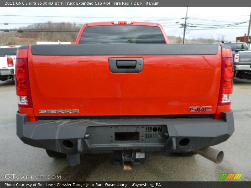 Fire Red / Dark Titanium 2011 GMC Sierra 2500HD Work Truck Extended Cab 4x4