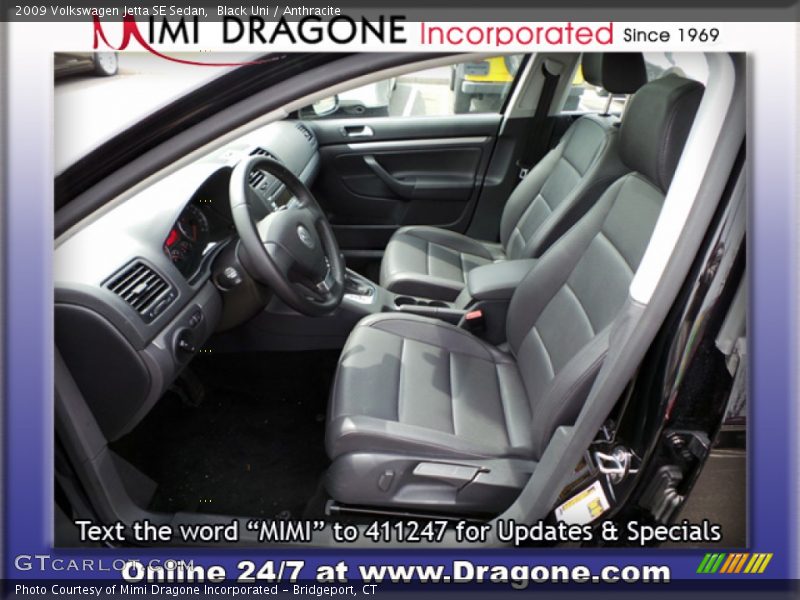Black Uni / Anthracite 2009 Volkswagen Jetta SE Sedan