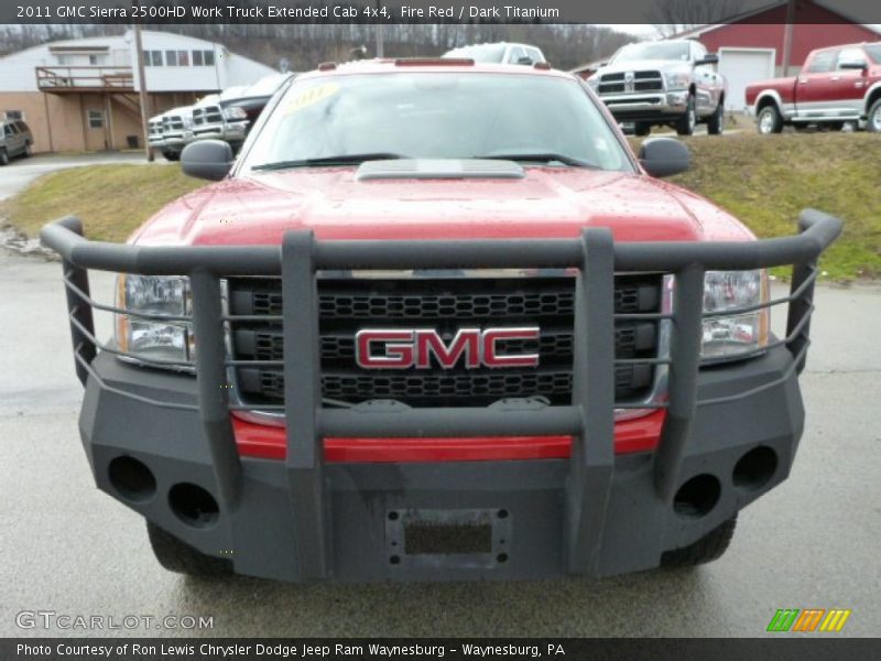 Fire Red / Dark Titanium 2011 GMC Sierra 2500HD Work Truck Extended Cab 4x4