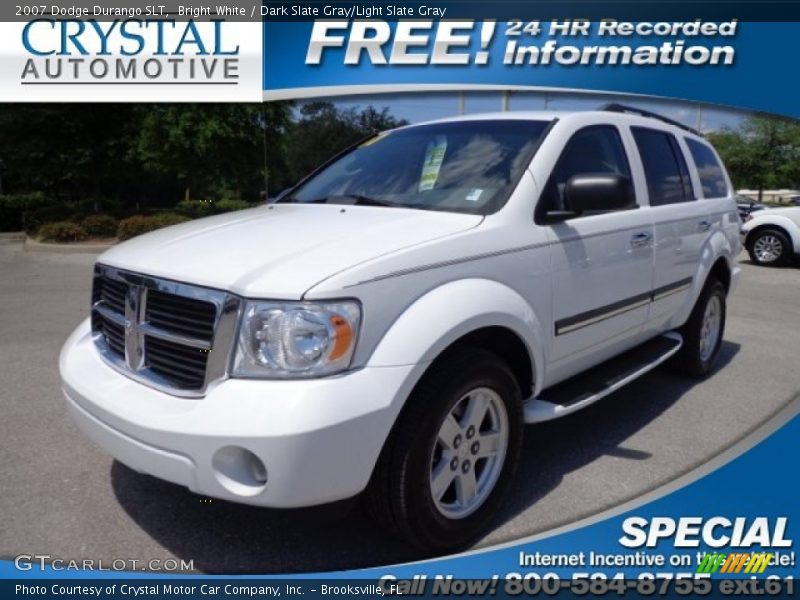Bright White / Dark Slate Gray/Light Slate Gray 2007 Dodge Durango SLT