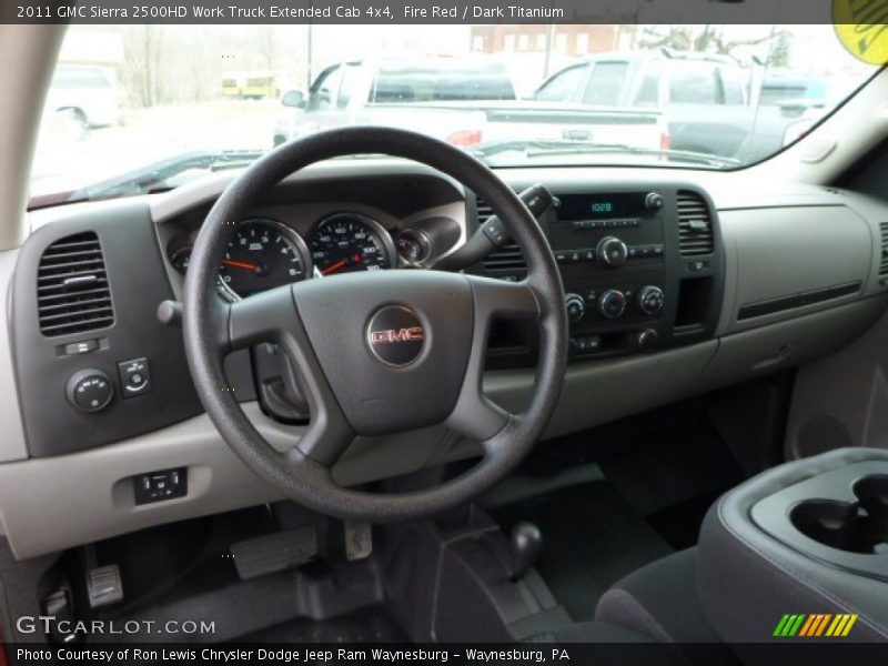 Fire Red / Dark Titanium 2011 GMC Sierra 2500HD Work Truck Extended Cab 4x4