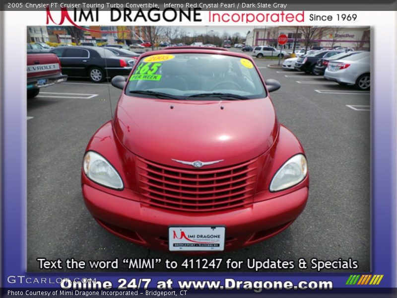 Inferno Red Crystal Pearl / Dark Slate Gray 2005 Chrysler PT Cruiser Touring Turbo Convertible