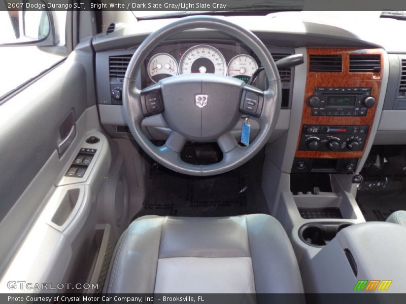 Bright White / Dark Slate Gray/Light Slate Gray 2007 Dodge Durango SLT