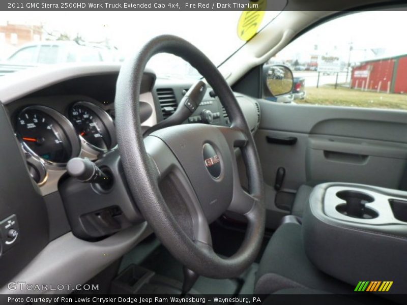 Fire Red / Dark Titanium 2011 GMC Sierra 2500HD Work Truck Extended Cab 4x4