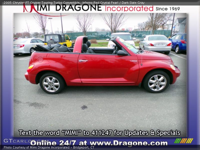 Inferno Red Crystal Pearl / Dark Slate Gray 2005 Chrysler PT Cruiser Touring Turbo Convertible