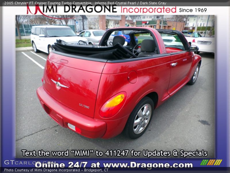 Inferno Red Crystal Pearl / Dark Slate Gray 2005 Chrysler PT Cruiser Touring Turbo Convertible