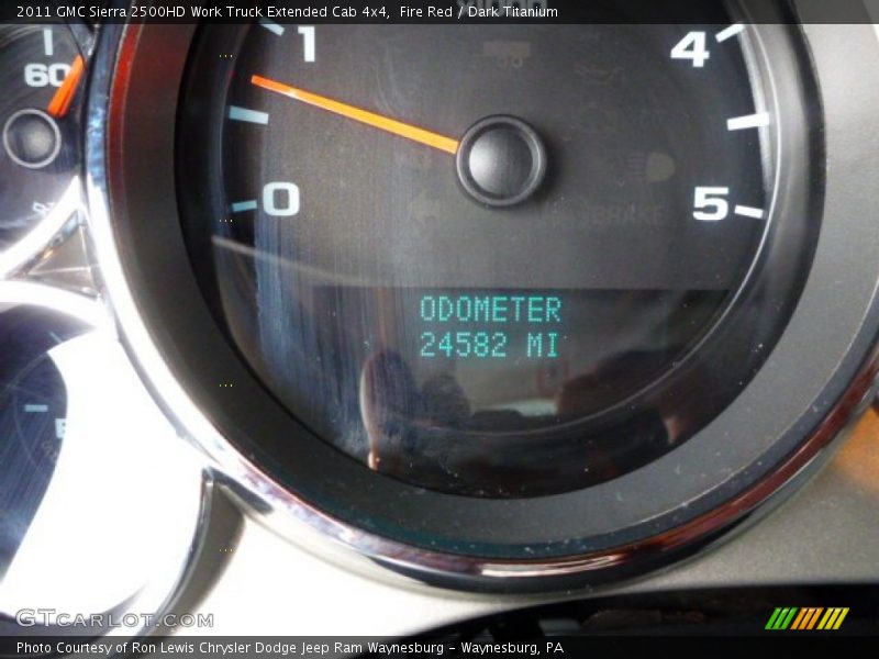 Fire Red / Dark Titanium 2011 GMC Sierra 2500HD Work Truck Extended Cab 4x4