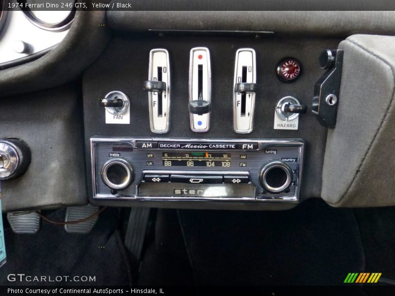 Controls of 1974 Dino 246 GTS
