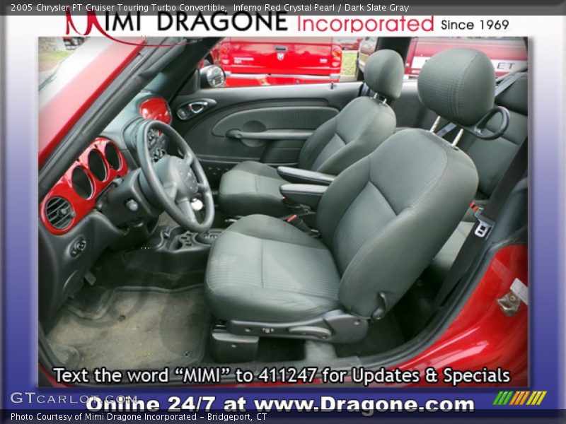 Inferno Red Crystal Pearl / Dark Slate Gray 2005 Chrysler PT Cruiser Touring Turbo Convertible