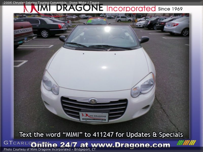 Stone White / Taupe 2006 Chrysler Sebring Touring Convertible