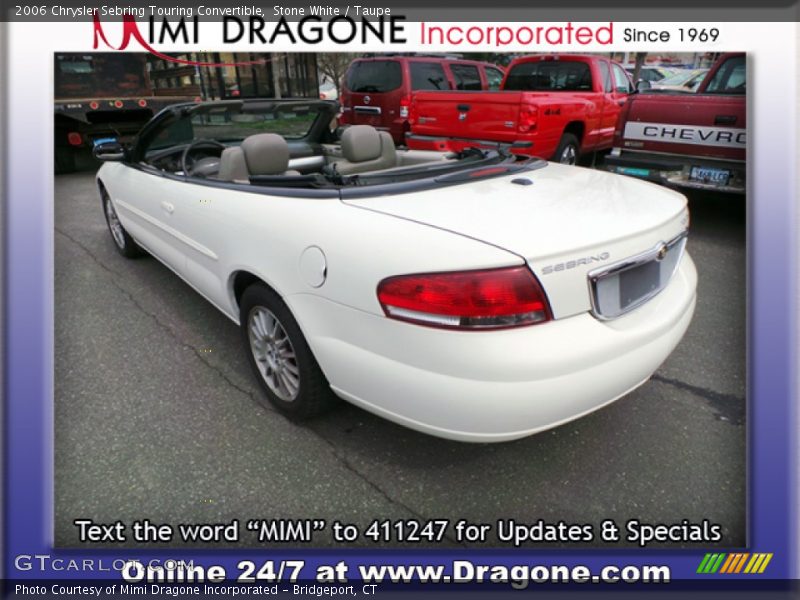 Stone White / Taupe 2006 Chrysler Sebring Touring Convertible