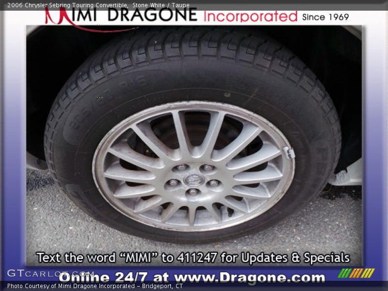 Stone White / Taupe 2006 Chrysler Sebring Touring Convertible
