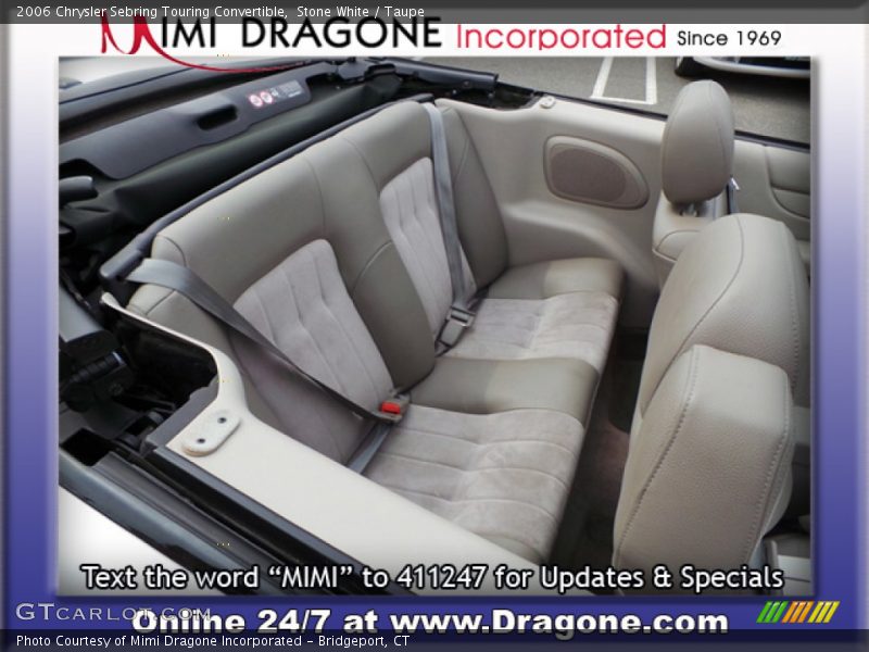 Stone White / Taupe 2006 Chrysler Sebring Touring Convertible