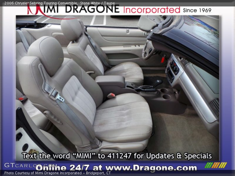 Stone White / Taupe 2006 Chrysler Sebring Touring Convertible