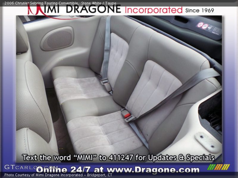 Stone White / Taupe 2006 Chrysler Sebring Touring Convertible
