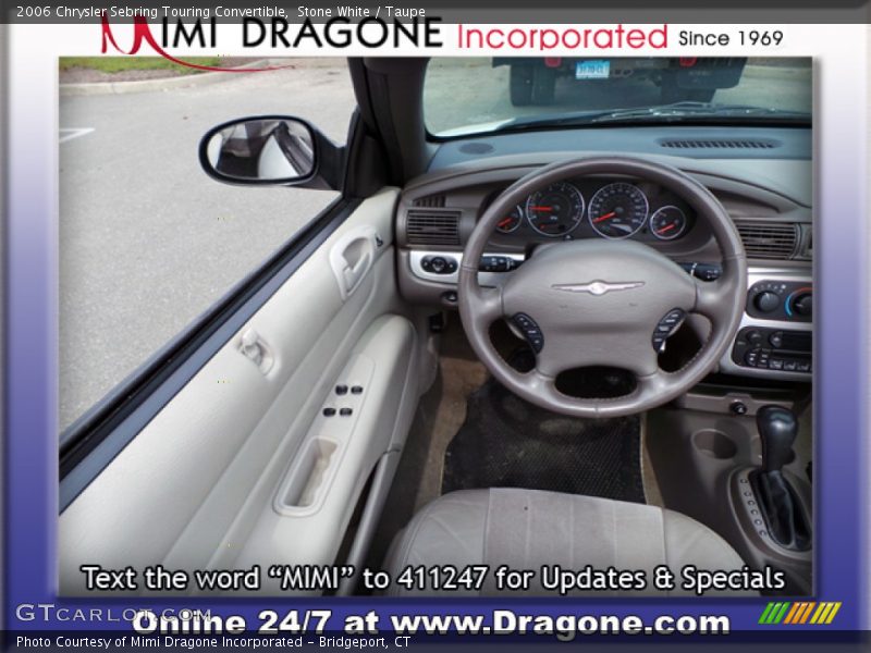 Stone White / Taupe 2006 Chrysler Sebring Touring Convertible