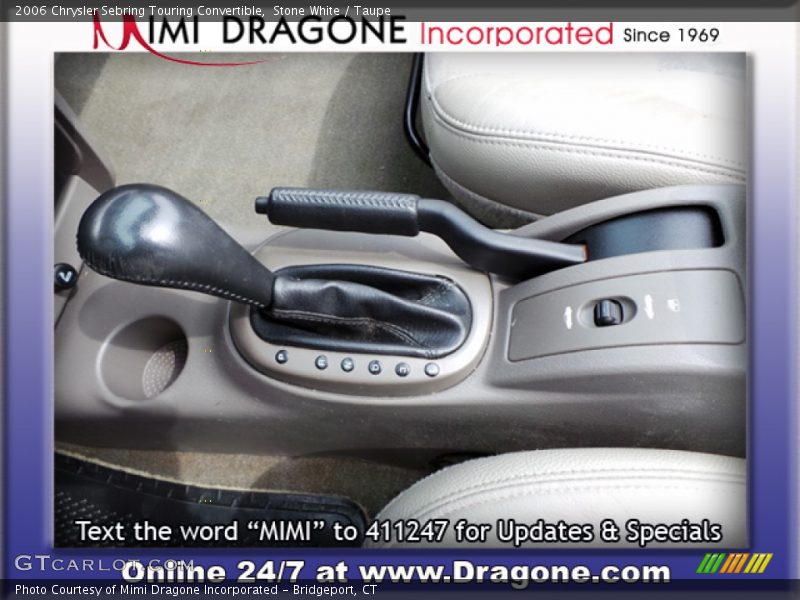 Stone White / Taupe 2006 Chrysler Sebring Touring Convertible