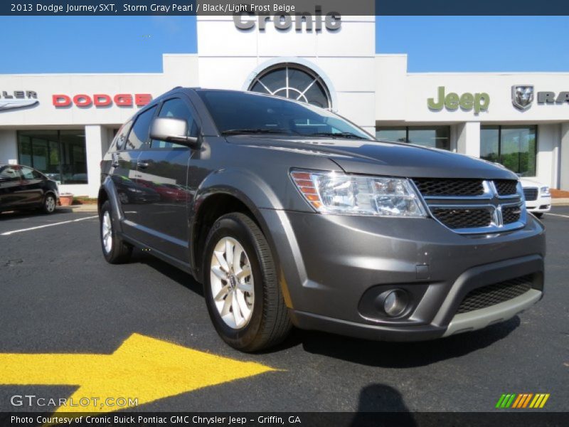 Storm Gray Pearl / Black/Light Frost Beige 2013 Dodge Journey SXT