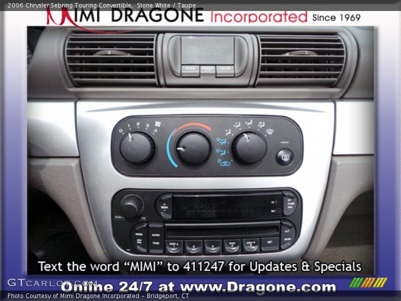 Stone White / Taupe 2006 Chrysler Sebring Touring Convertible