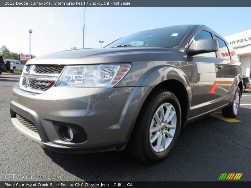 Storm Gray Pearl / Black/Light Frost Beige 2013 Dodge Journey SXT