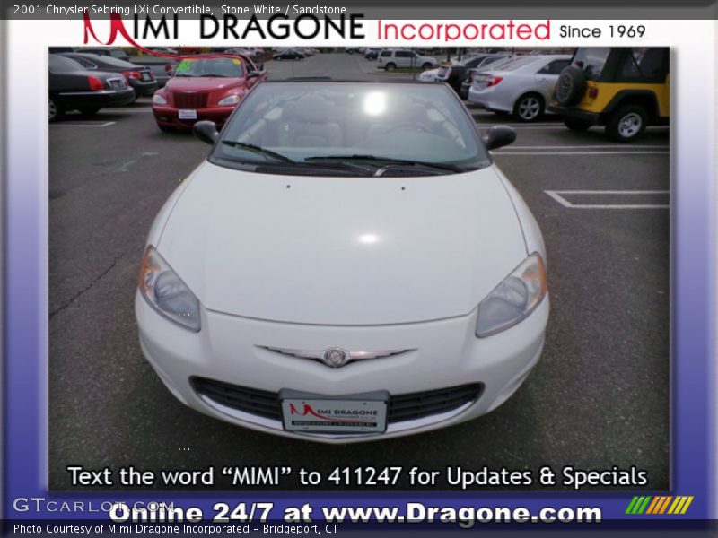 Stone White / Sandstone 2001 Chrysler Sebring LXi Convertible