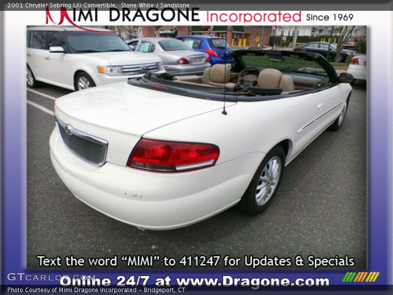 Stone White / Sandstone 2001 Chrysler Sebring LXi Convertible