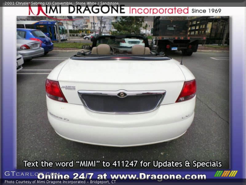 Stone White / Sandstone 2001 Chrysler Sebring LXi Convertible