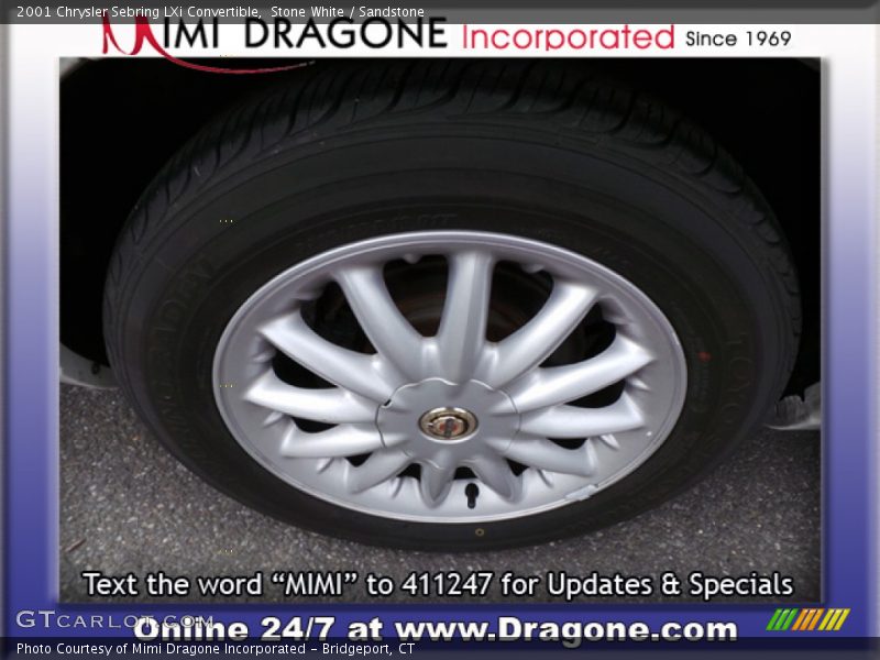 Stone White / Sandstone 2001 Chrysler Sebring LXi Convertible