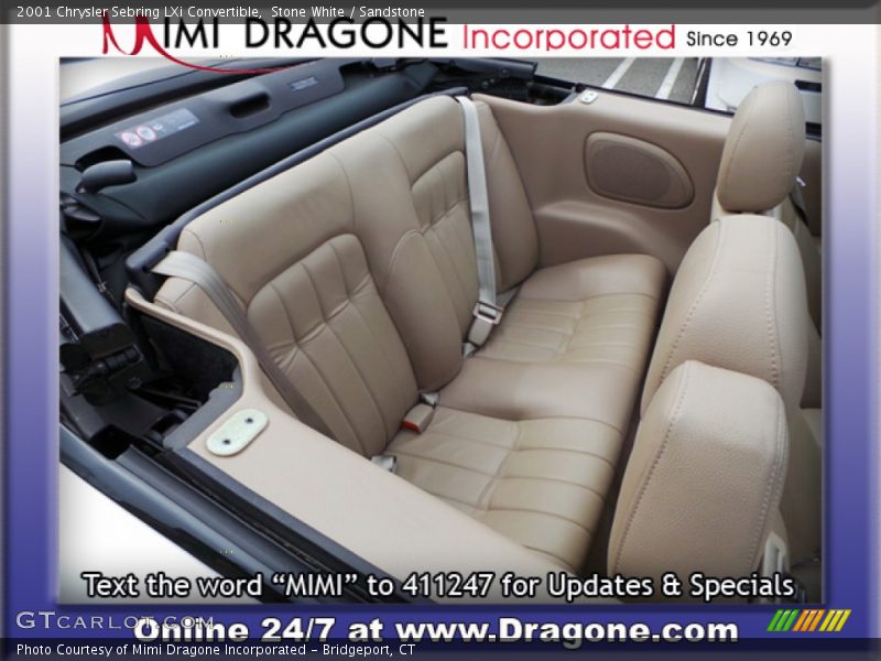 Stone White / Sandstone 2001 Chrysler Sebring LXi Convertible