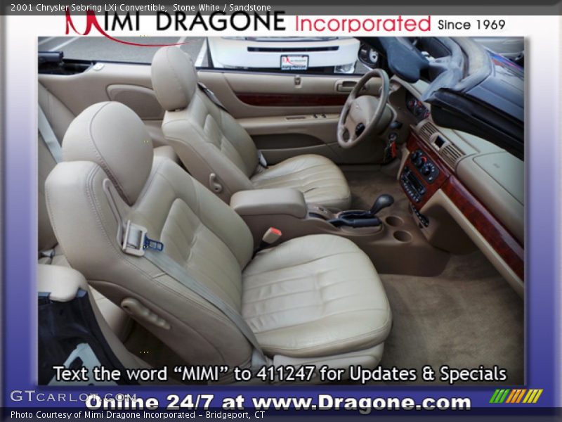 Stone White / Sandstone 2001 Chrysler Sebring LXi Convertible