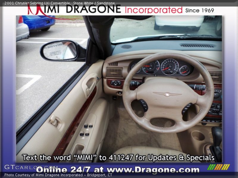 Stone White / Sandstone 2001 Chrysler Sebring LXi Convertible