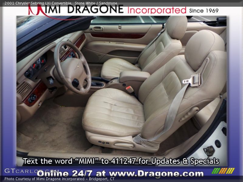 Stone White / Sandstone 2001 Chrysler Sebring LXi Convertible