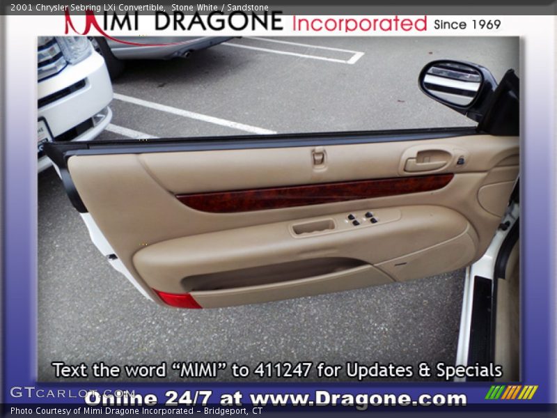 Stone White / Sandstone 2001 Chrysler Sebring LXi Convertible