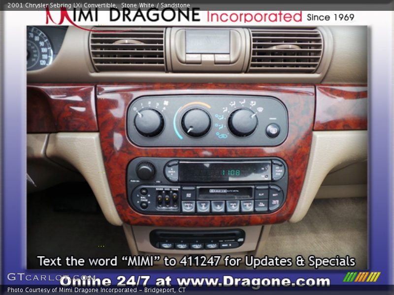 Stone White / Sandstone 2001 Chrysler Sebring LXi Convertible