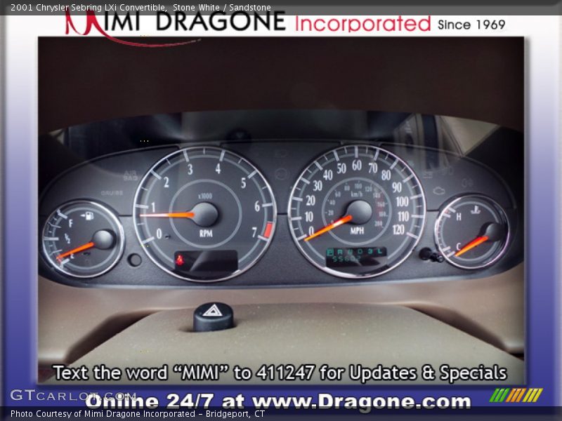 Stone White / Sandstone 2001 Chrysler Sebring LXi Convertible