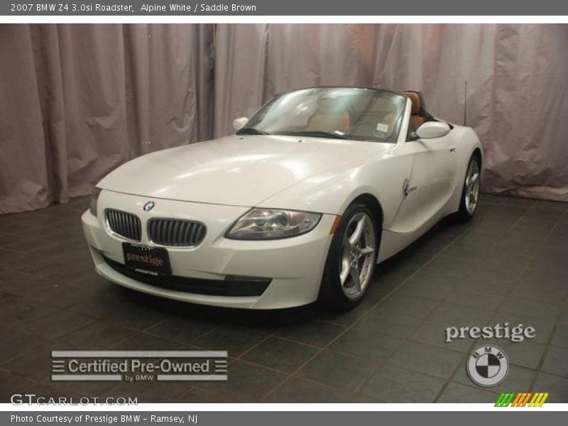 Alpine White / Saddle Brown 2007 BMW Z4 3.0si Roadster